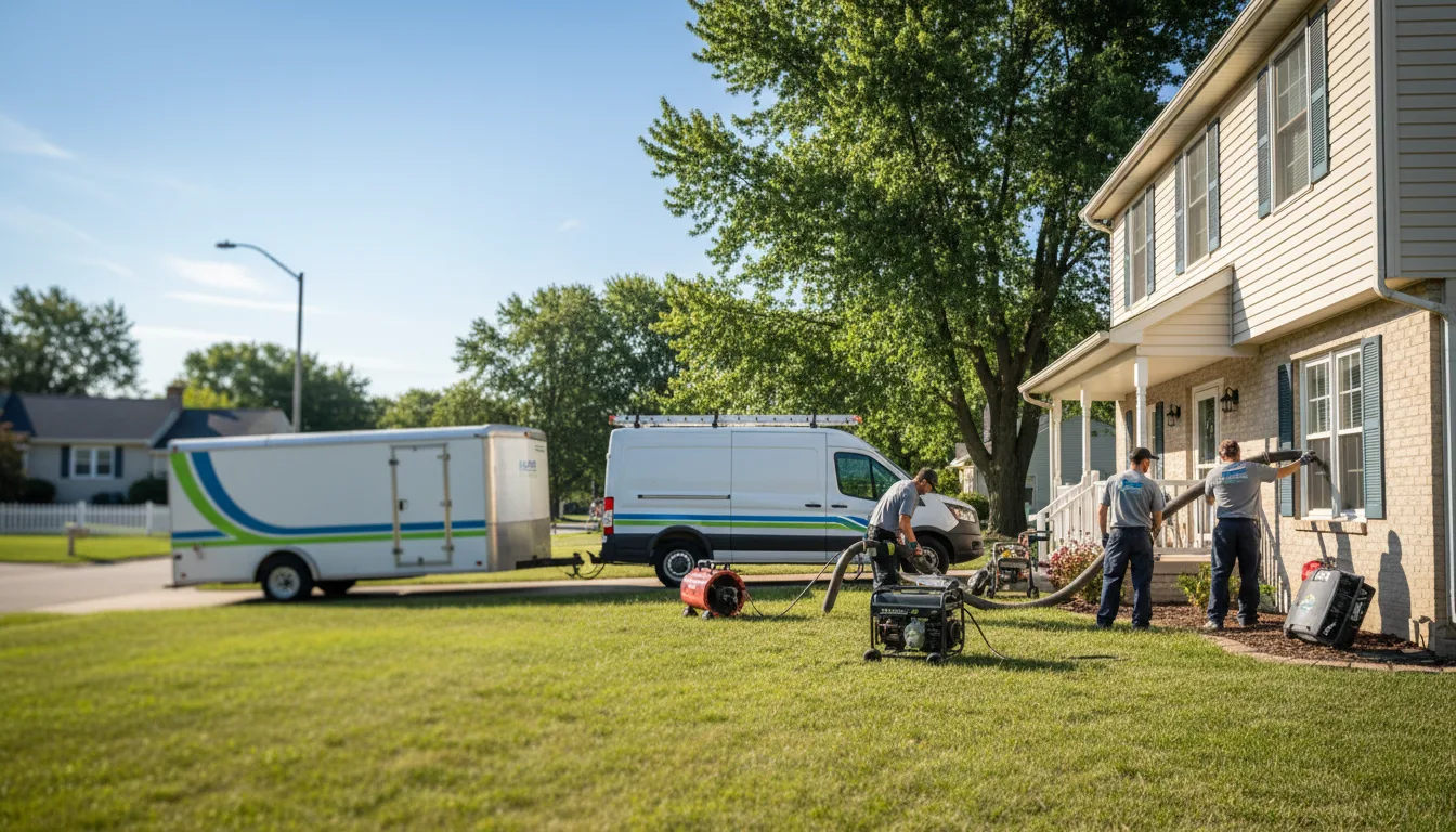 Flooded Basement Restoration And Cleanup With Repair in West Salem, IL near me